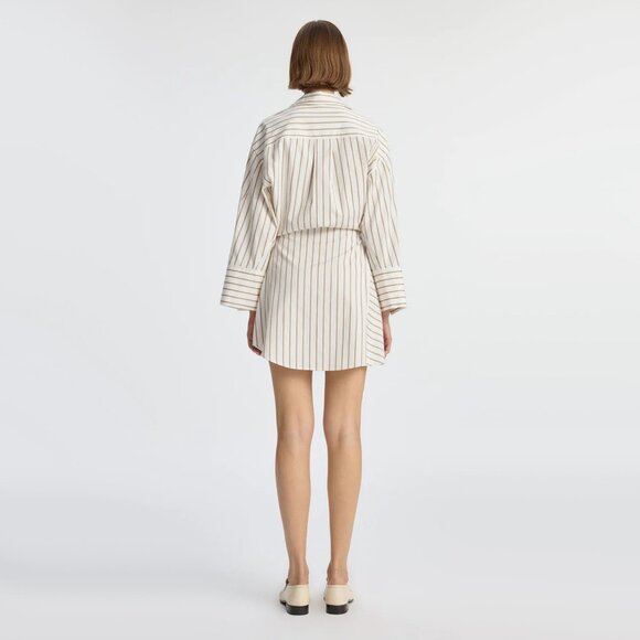 A.L.C "Madison" Striped Wrap Shirtdress, size 2 - Picture 2 of 9